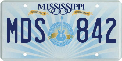 MS license plate MDS842