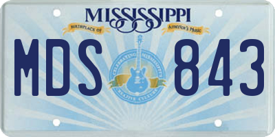 MS license plate MDS843