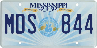 MS license plate MDS844