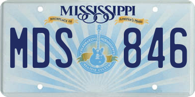 MS license plate MDS846