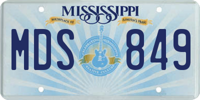 MS license plate MDS849
