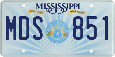 MS license plate MDS851