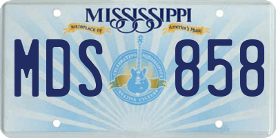 MS license plate MDS858