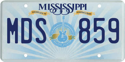MS license plate MDS859