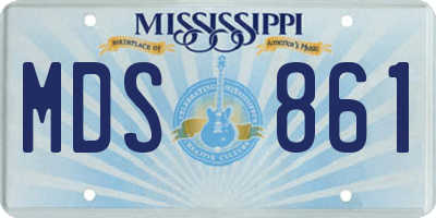 MS license plate MDS861