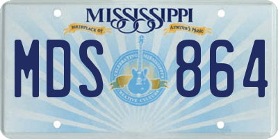 MS license plate MDS864