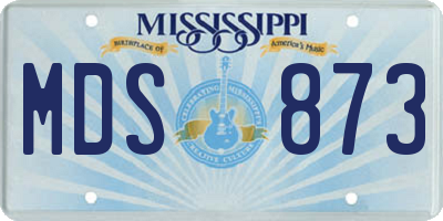 MS license plate MDS873