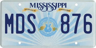 MS license plate MDS876