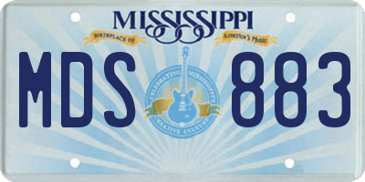 MS license plate MDS883