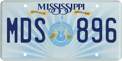 MS license plate MDS896