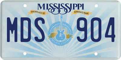 MS license plate MDS904