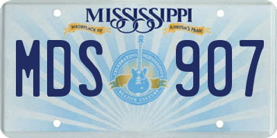 MS license plate MDS907