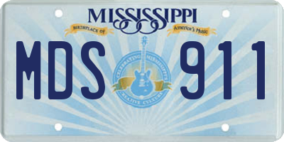 MS license plate MDS911