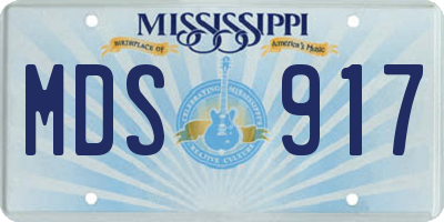 MS license plate MDS917