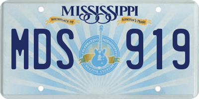 MS license plate MDS919
