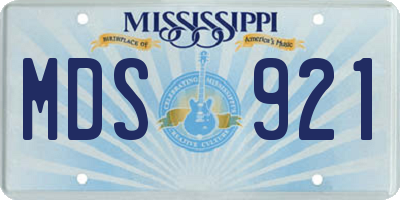 MS license plate MDS921