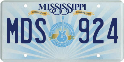 MS license plate MDS924