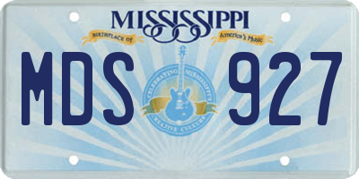 MS license plate MDS927