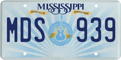 MS license plate MDS939