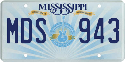 MS license plate MDS943
