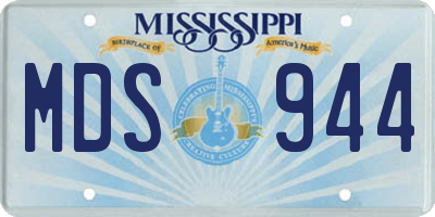 MS license plate MDS944