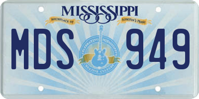 MS license plate MDS949