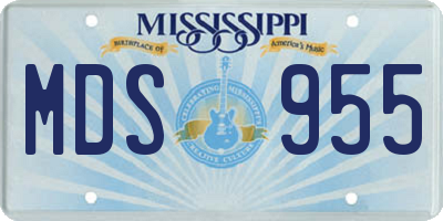 MS license plate MDS955