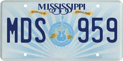 MS license plate MDS959