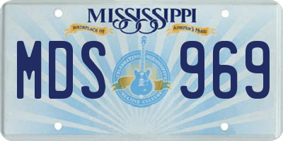 MS license plate MDS969