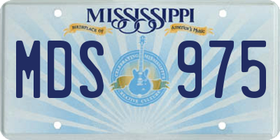 MS license plate MDS975
