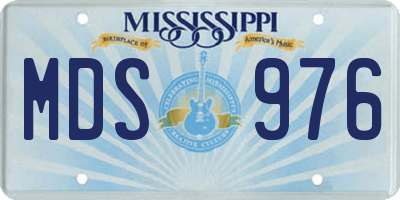 MS license plate MDS976