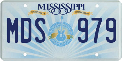 MS license plate MDS979