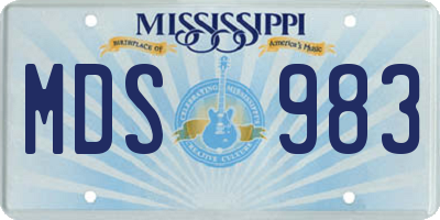 MS license plate MDS983