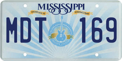 MS license plate MDT169
