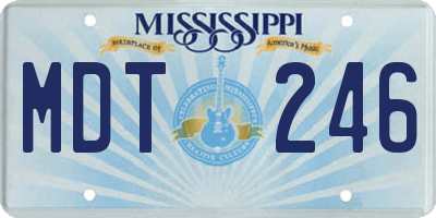 MS license plate MDT246