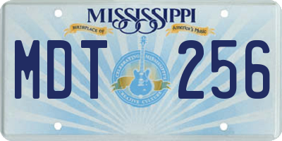 MS license plate MDT256