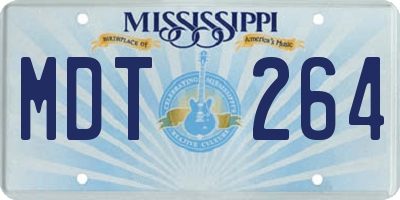 MS license plate MDT264