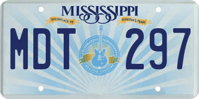 MS license plate MDT297