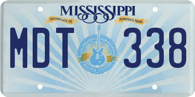 MS license plate MDT338
