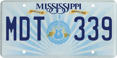 MS license plate MDT339