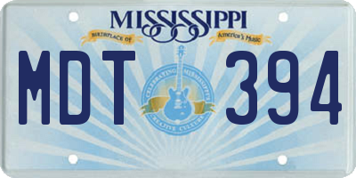 MS license plate MDT394