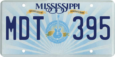 MS license plate MDT395