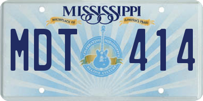 MS license plate MDT414