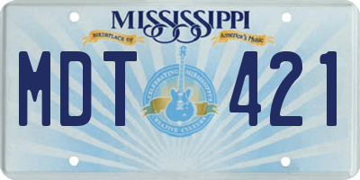 MS license plate MDT421