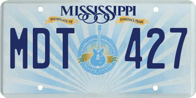MS license plate MDT427