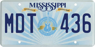 MS license plate MDT436