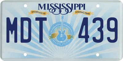 MS license plate MDT439
