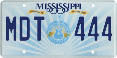 MS license plate MDT444