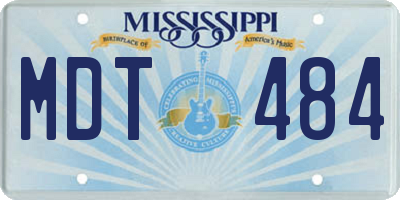 MS license plate MDT484