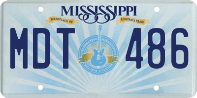 MS license plate MDT486